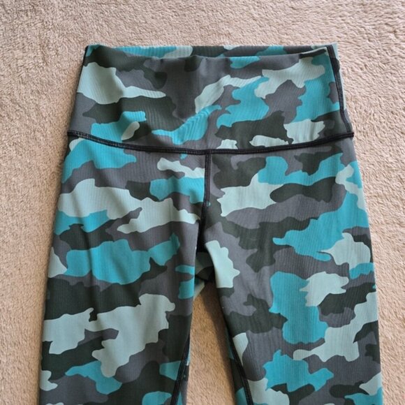 Lululemon Wunder Under High-Rise 25" Heritage 365 Camo Tidewater Teal Multi - Picture 3 of 12